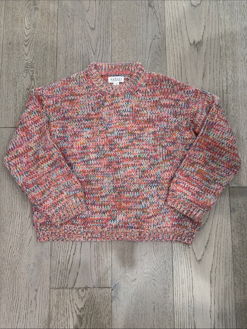 Velvet by Graham & Spencer Multicolor Marled Knit Sweater
